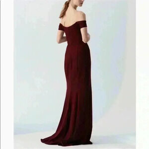 Amsale Eden Dress Size 6 In Ruby (Burgundy Red Shade) Bridesmaid BHLDN Maxi